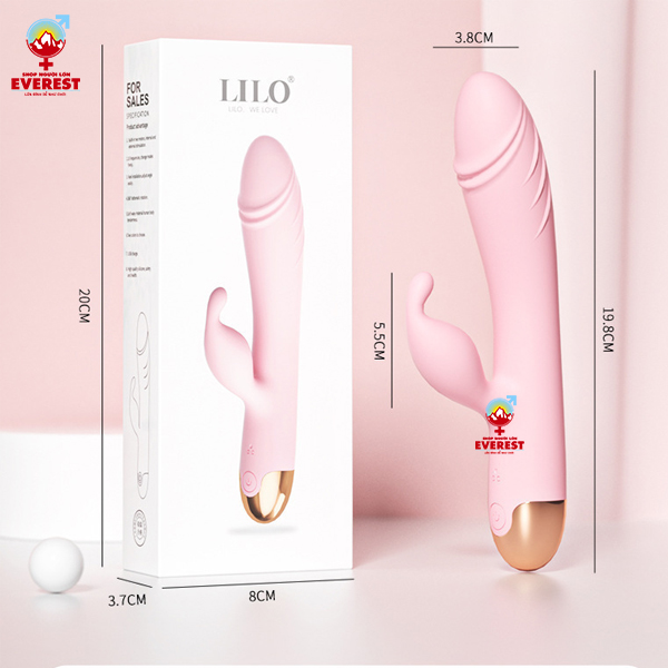  Que rung tình yêu đầu dương vật kèm đầu rung 10 tần số Lilo 