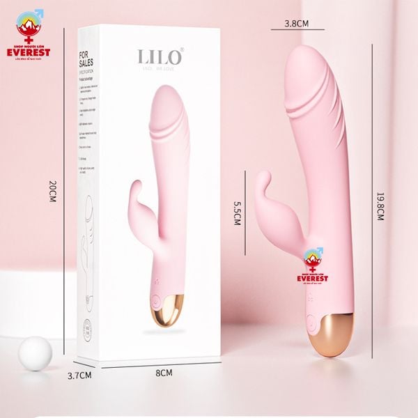  Que rung tình yêu đầu dương vật kèm đầu rung 10 tần số Lilo 