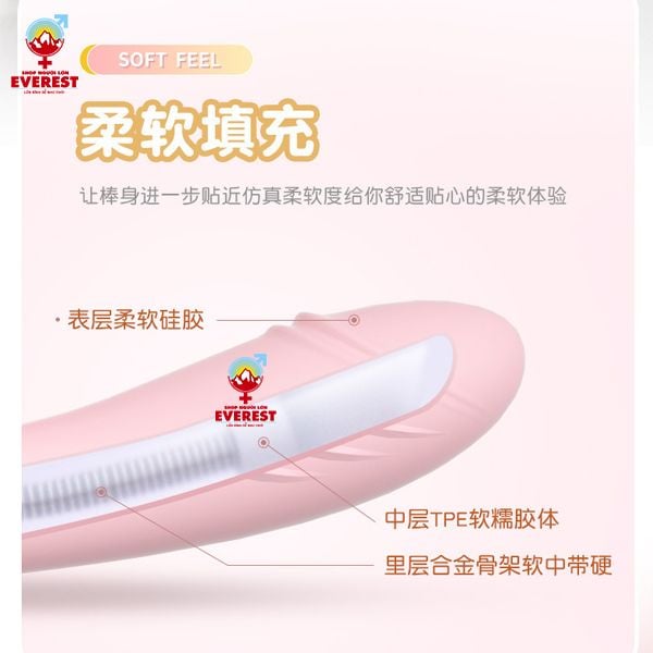  Que rung tình yêu đầu dương vật kèm đầu rung 10 tần số Lilo 