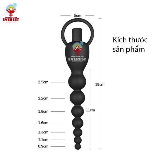  Que rung kích thích hậu môn nhiều bi Anus Pull Bead sạc USB 