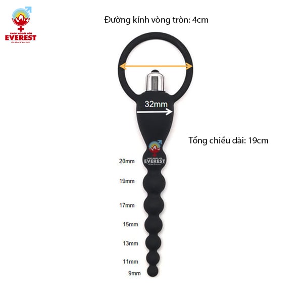  Que rung kích thích hậu môn nhiều bi Anus Pull Bead pin cúc áo 