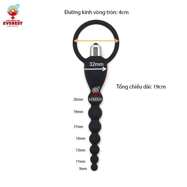  Que rung kích thích hậu môn nhiều bi Anus Pull Bead pin cúc áo 