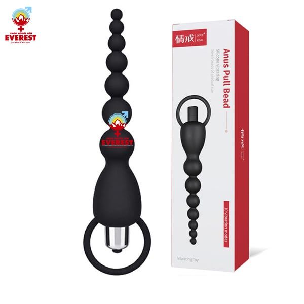  Que rung kích thích hậu môn nhiều bi Anus Pull Bead pin cúc áo 