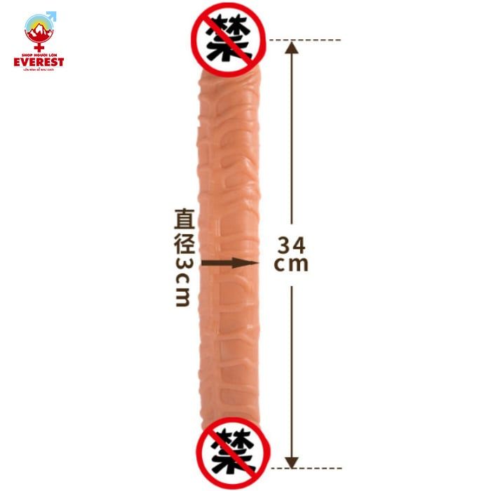  Sextoy cho les dương vật giả 2 đầu silicon siêu mềm mịn 