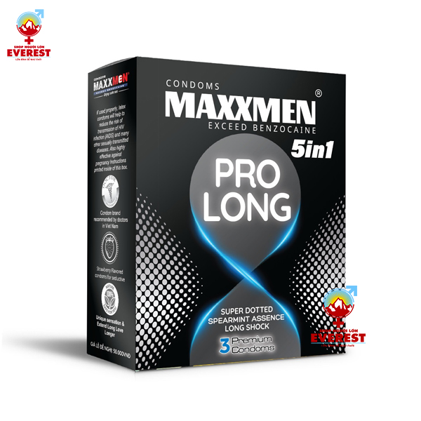  BCS Maxxmen Pro Long siêu gân gai siêu mỏng kéo dài thời gian 