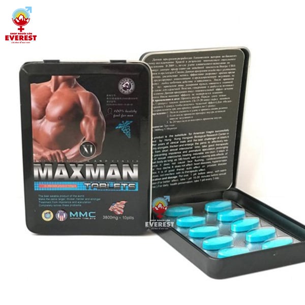  Thuốc tăng cường sinh lý cho nam MAXMAN 3800mg chính hãng USA 