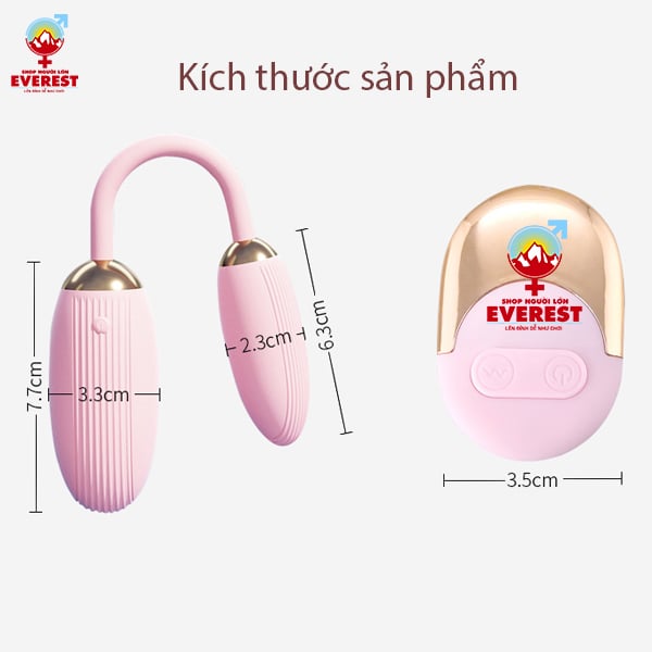  Trứng rung 2 đầu điều khiển từ xa bằng remote rung 10 chế độ 