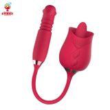  Trứng rung xoay thụt đầu bi kèm lưỡi rung hoa hồng thế hệ 1 