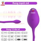  Trứng rung hoa hồng điều khiển từ xa bằng remote massage kích thích điểm G 
