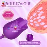  Trứng rung hoa hồng kết hợp đầu lưỡi liếm kích thích điểm G 
