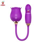  Trứng rung thụt kết hợp đầu bú hút hoa hồng nhiều chế độ 