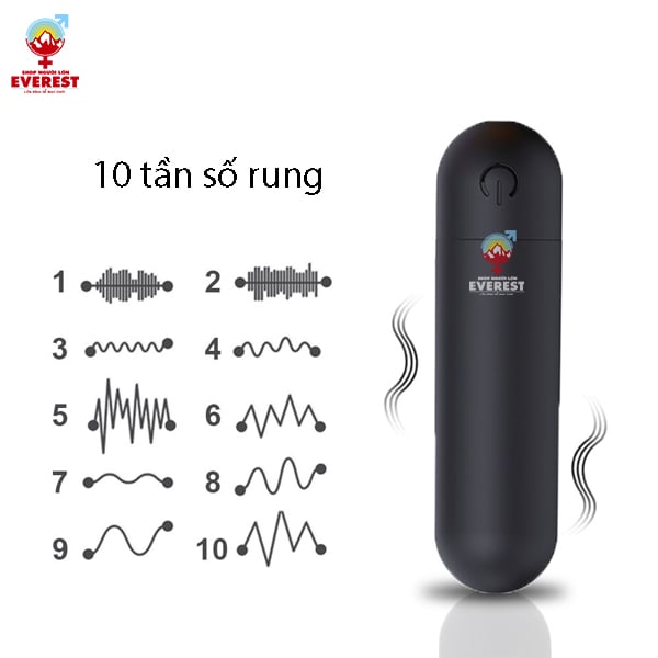  Trứng rung tình yêu silicon mini hình viên đạn rung 10 chế độ 