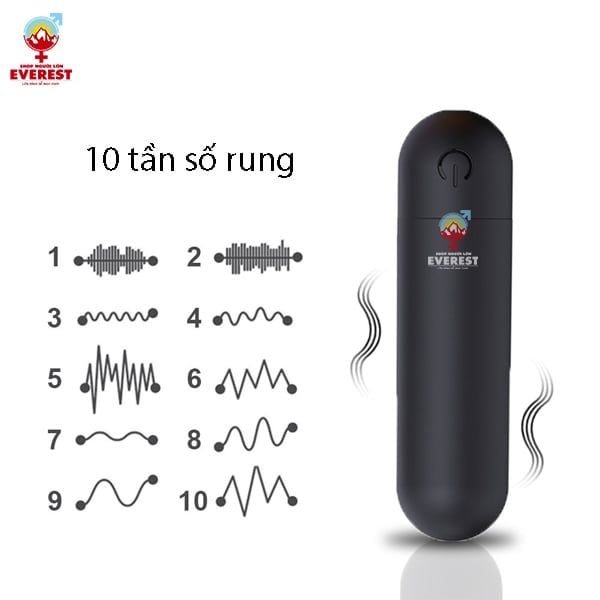  Trứng rung tình yêu silicon mini hình viên đạn rung 10 chế độ 