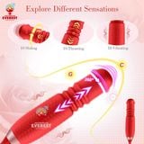  Trứng rung xoay thụt đầu bi kèm lưỡi rung hoa hồng thế hệ 2 