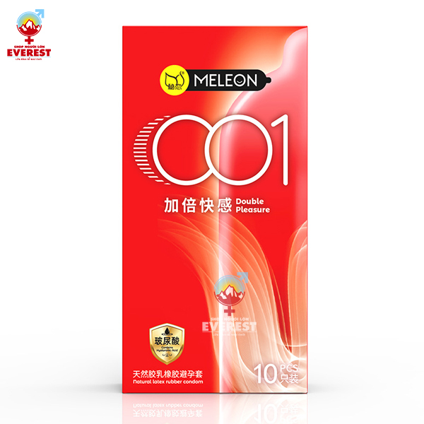  Bao cao su Meleon 001 Double siêu mỏng nhiều gel bôi trơn 