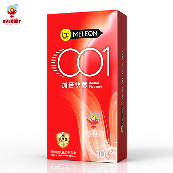  Bao cao su Meleon 001 Double siêu mỏng nhiều gel bôi trơn 