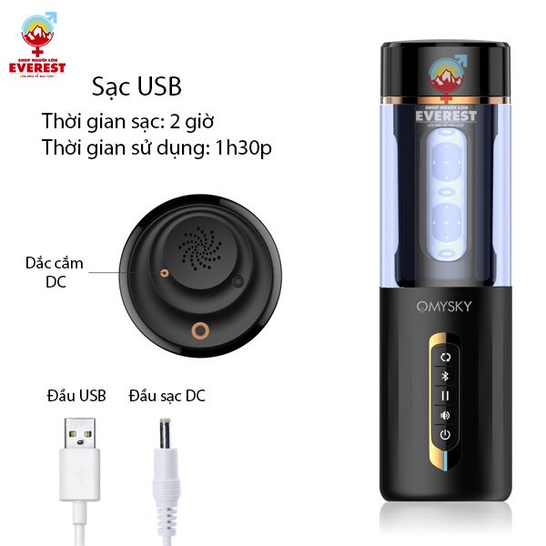  Máy bú mút rung thụt điều khiển bluetooth tự động đa năng QMYSKY 