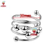  Vòng đeo cu inox Alexandra có bi tăng khoái cảm [5 size] 