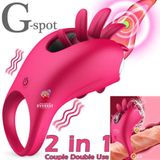  Vòng đeo dương vật kết hợp lưỡi liếm G-spot rung 10 chế độ 