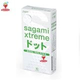  Bao cao su siêu mỏng Sagami Xtreme Dots Type có gân gai hộp 10 cái 