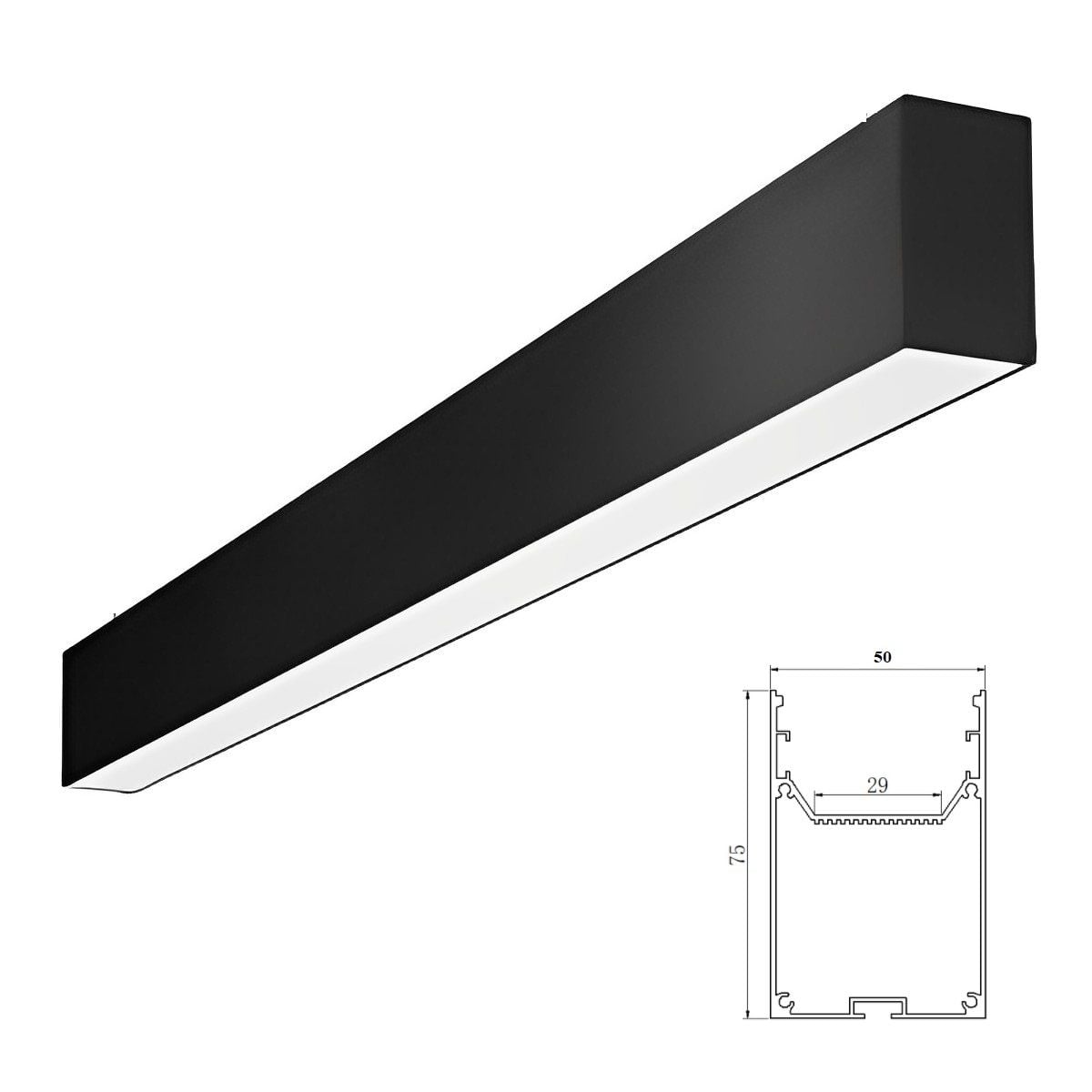 ZEN Profile Thanh nhôm treo 75x50 LED