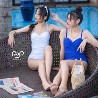 Monokini hai dây push up nhún bụng nhiều màu