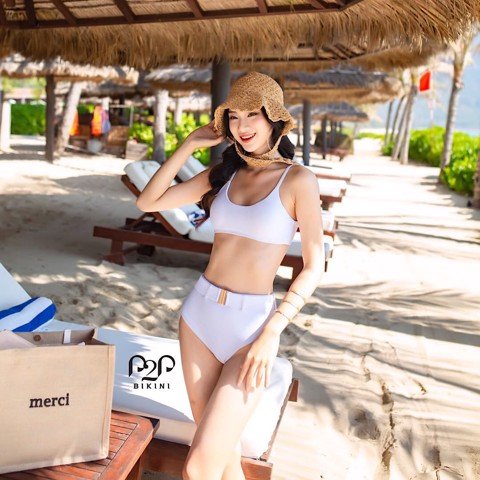 Bikini 2 mảnh quần cạp cao nhiều màu