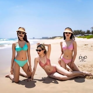 Set bikini 2 mảnh kèm váy nhiều màu