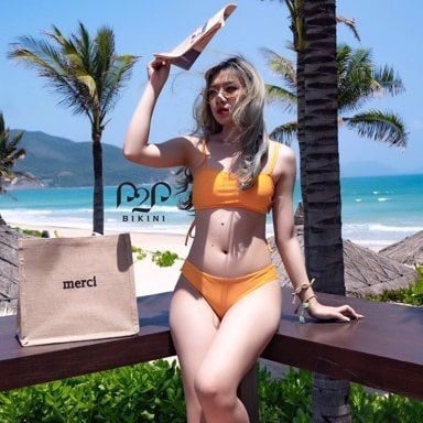 Bikini 2 mảnh áo mút mỏng quây ngang nhiều màu