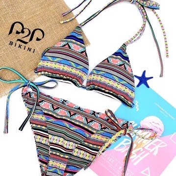 Bikini 2 mảnh cột dây kẻ sọc