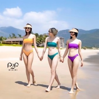 Bikini 2 mảnh áo quây ngang sexy nhiều màu