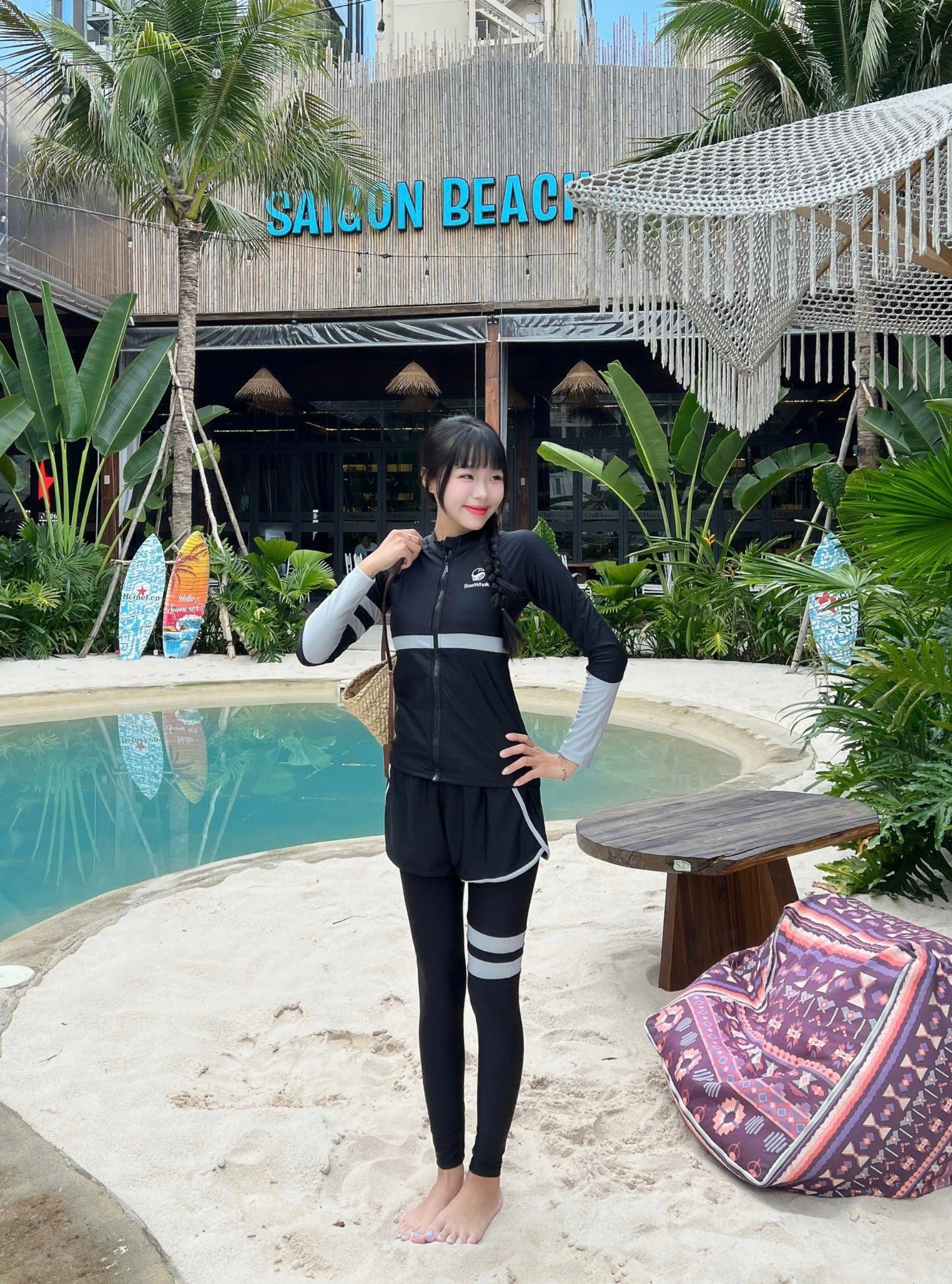 SEAWHALE - Set bơi tay dài chống nắng SPF 50