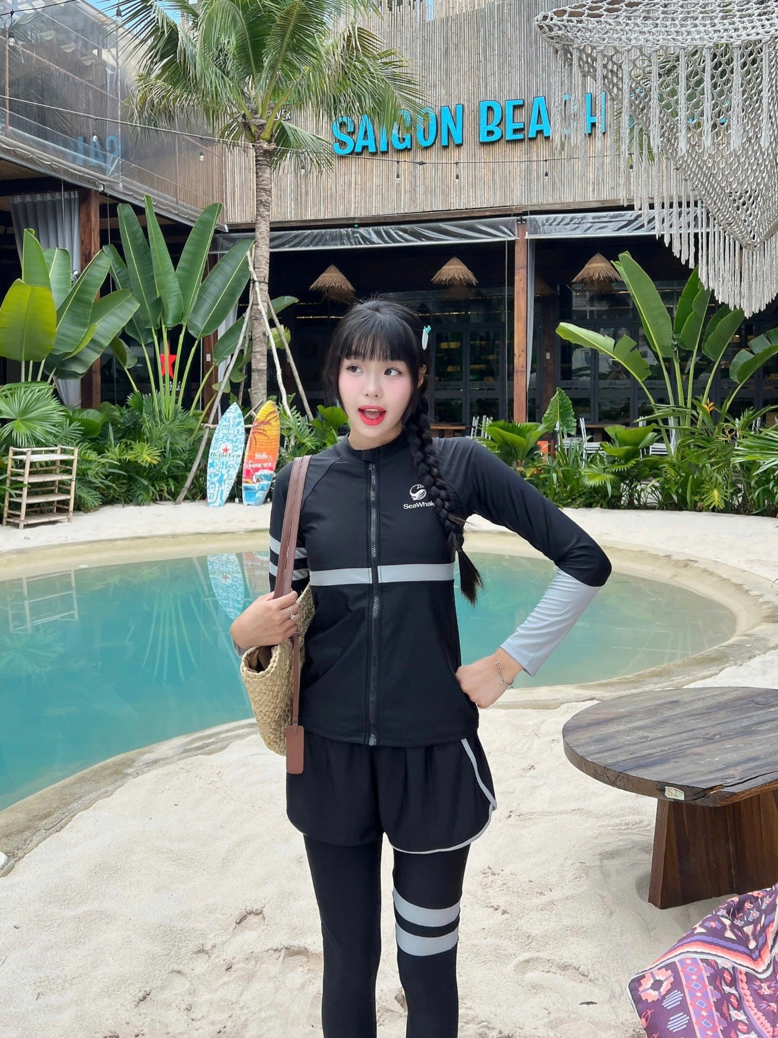 SEAWHALE - Set bơi tay dài chống nắng SPF 50