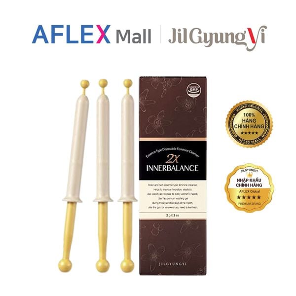 Đũa thần Jilgyungyi Inner Balance 2X detox, làm hồng và se khít vùng kín, dưỡng ẩm, săn chắc, trẻ hoá vùng kín 2.5G X 3 ống