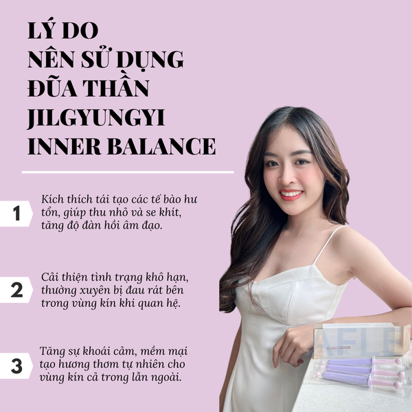 Đũa thần Jilgyungyi Inner Balance detox, làm hồng và se khít vùng kín, dưỡng ẩm, săn chắc, trẻ hoá vùng kín 2g X 3 ống