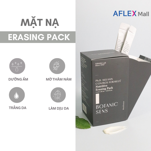 Mặt nạ dưỡng trắng da mờ thâm nám BOTANICSENS Nutritive Erasing Pack