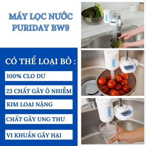  Máy lọc nước lắp tại vòi Puriday BW9 H & CARE Hàn Quốc 