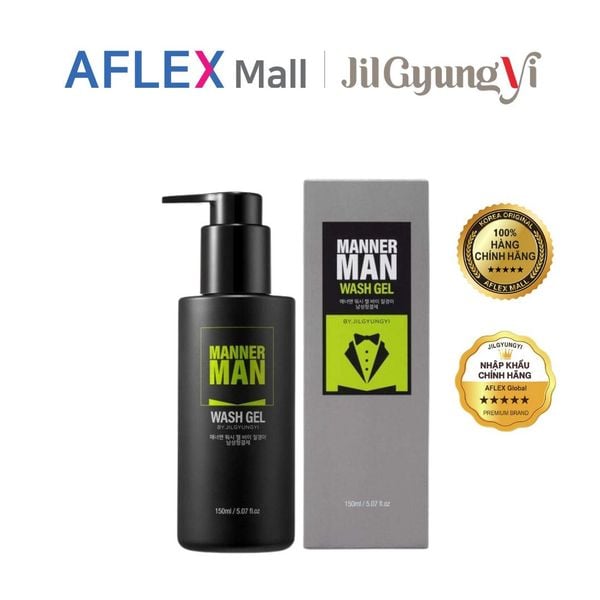 Dung Dịch Vệ Sinh Nam cao cấp Manner Man Wash Gel – JILGYUNGYI Hàn Quốc Nhập Khẩu Chính Hãng Làm Sạch, Khử Mùi, Cân Bằng pH Dịu Nhẹ