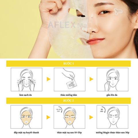 Mặt nạ mắt với miếng Magie Eye Zone LAPNPEOPLE loại bỏ quầng thâm chống nếp nhăn