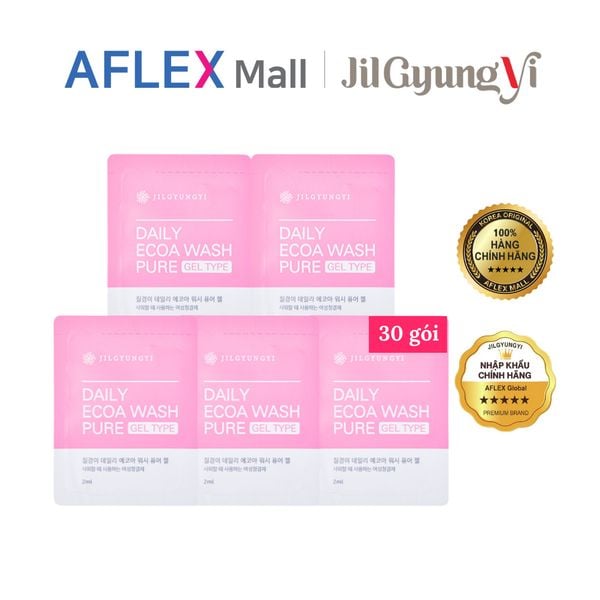 Dung dịch vệ sinh phụ nữ dạng Gel Jilgyungyi Daily Ecoa Wash Pure Gel 30 gói
