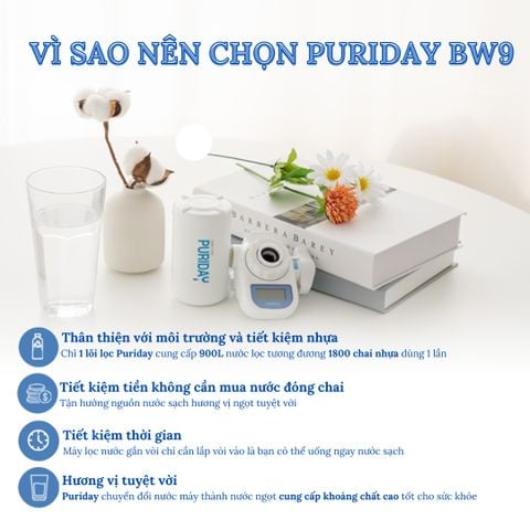  Máy lọc nước lắp tại vòi Puriday BW9 H & CARE Hàn Quốc 