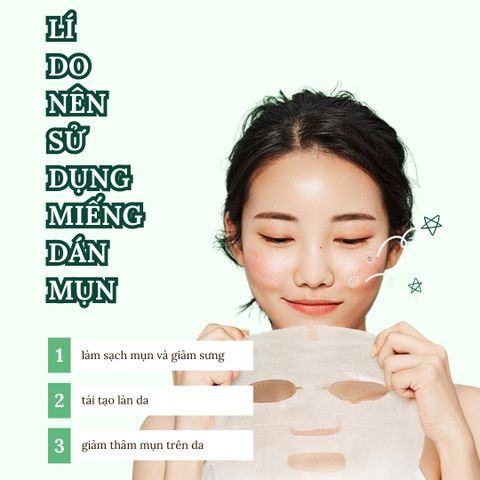  Miếng dán mụn kèm mặt nạ với miếng Magie thần kỳ LAPNPEOPLE tái tạo làm dịu da 