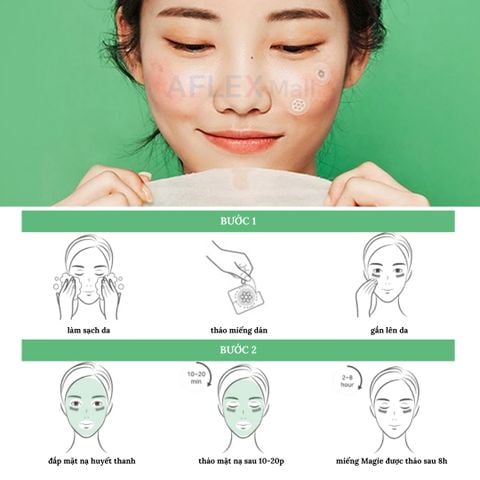 Miếng dán mụn kèm mặt nạ với miếng Magie thần kỳ LAPNPEOPLE tái tạo làm dịu da 