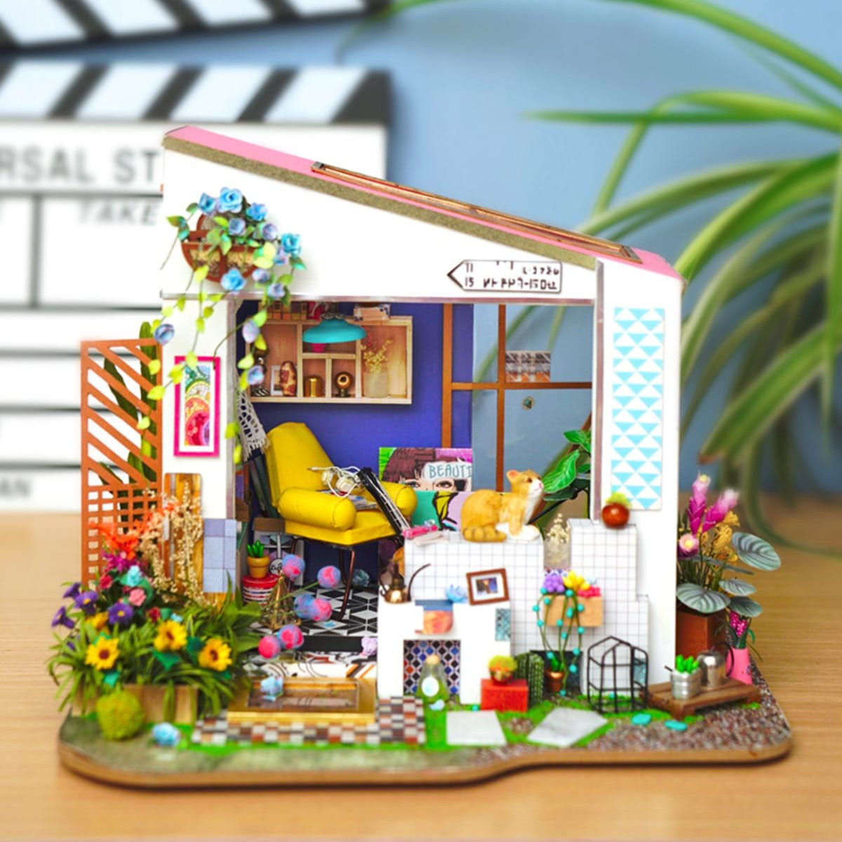  Mô Hình Gỗ 3D Lắp Ráp ROBOTIME DIY Dollhouse Nhà Tí Hon (340, mảnh Lily's Porch) DG11 - WP155 