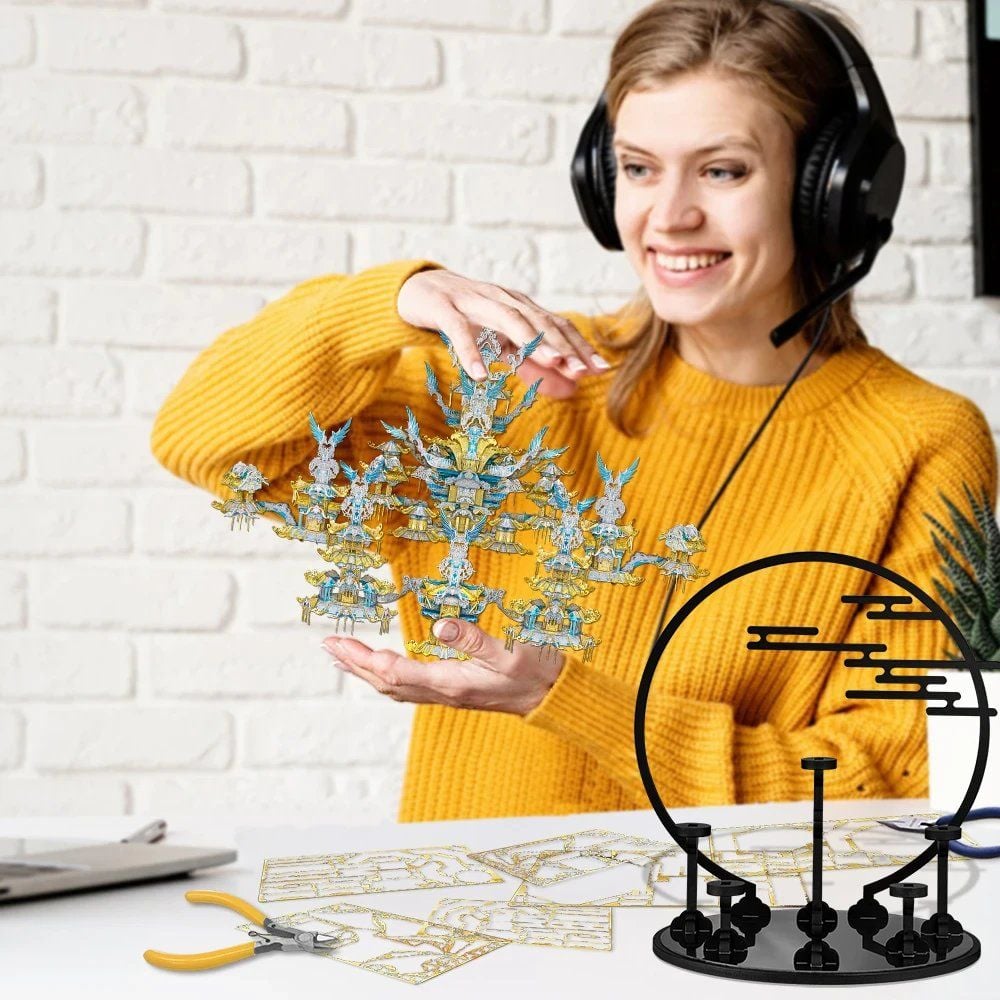  Mô Hình Kim Loại 3D Lắp Ráp Piececool Dao Trì Tiên Cảnh (934 mảnh, Jade Pool Pavilion, Có Đế) P264-GB - MP1153 