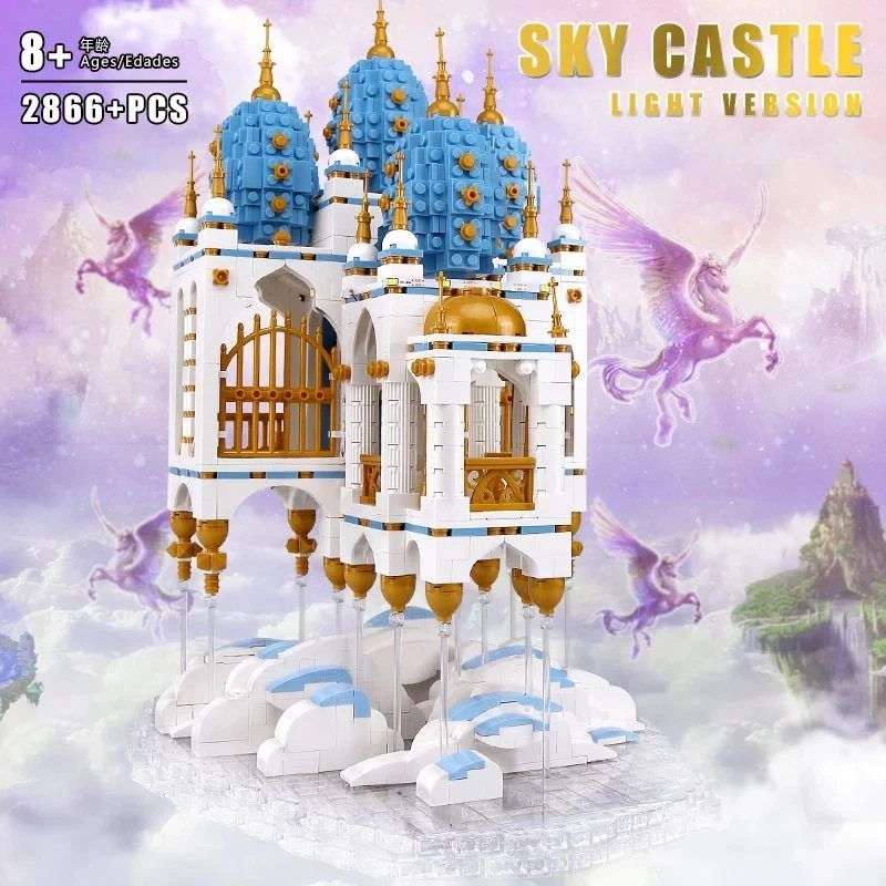  Mô Hình Nhựa 3D Lắp Ráp MOULD KING Lâu Đài Trên Mây 16015 (Sky Castle, 2866 mảnh, có đèn LED) - LG0111 