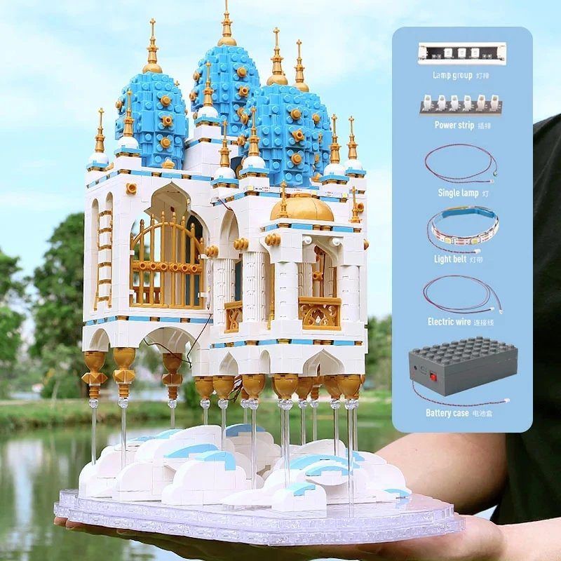  Mô Hình Nhựa 3D Lắp Ráp MOULD KING Lâu Đài Trên Mây 16015 (Sky Castle, 2866 mảnh, có đèn LED) - LG0111 