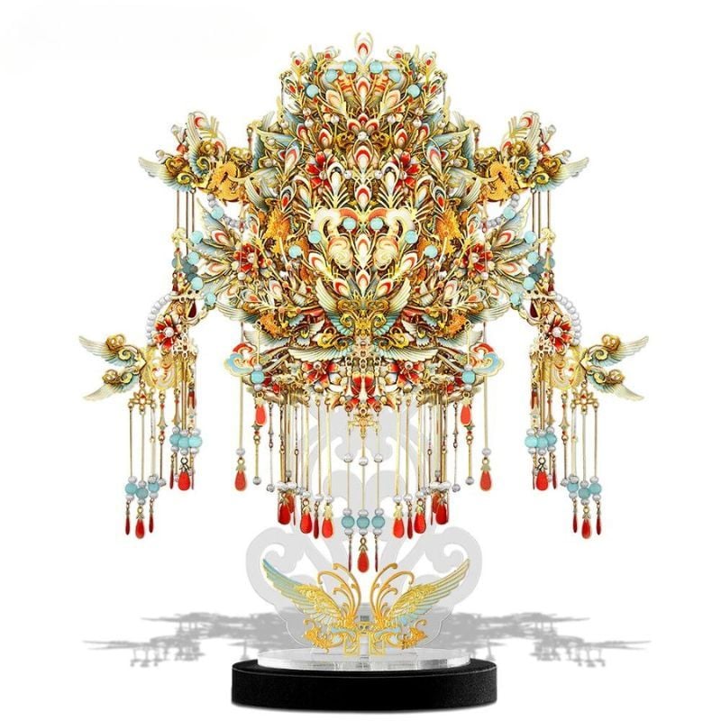  Mô Hình Kim Loại Lắp Ráp 3D Piececool Mão Cửu Long Cửu Phượng (519 mảnh, Nine Dragons Nine Phoenixes) P302-GB - MP1197 