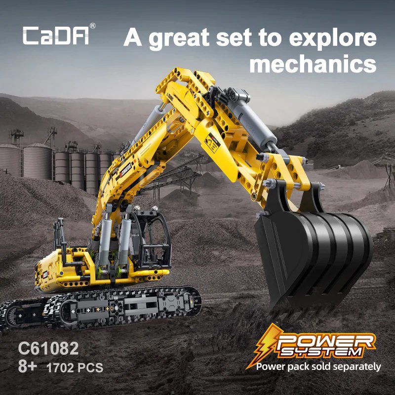  Mô Hình Nhựa 3D Lắp Ráp CaDA Master Xe Máy Xúc (1702 mảnh, Excavator Vehicle) C61082 - LG0012 
