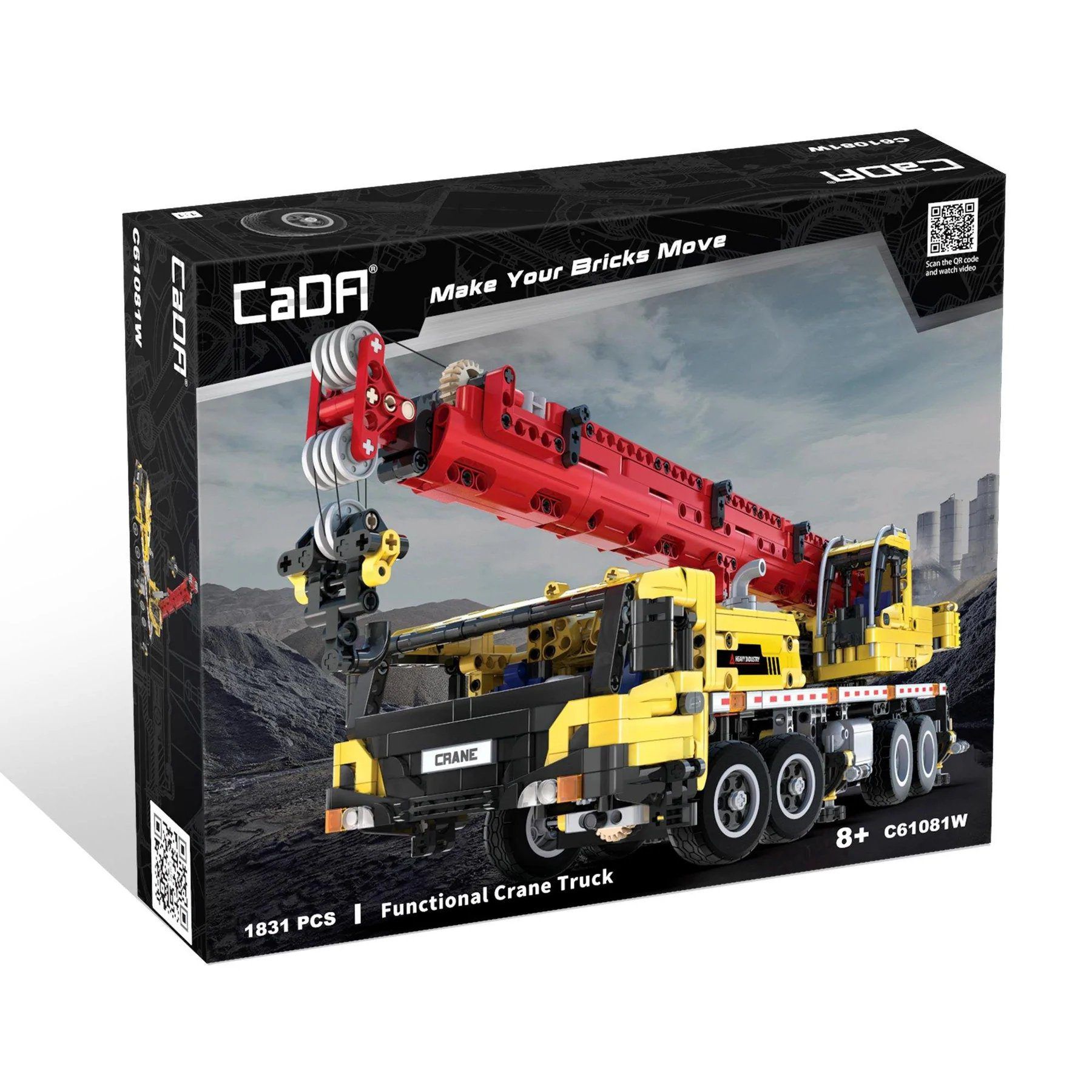  Mô Hình Nhựa 3D Lắp Ráp CaDA Master Xe Cần Cẩu (1831 mảnh, Mobile Crane) C61081 - LG0011 